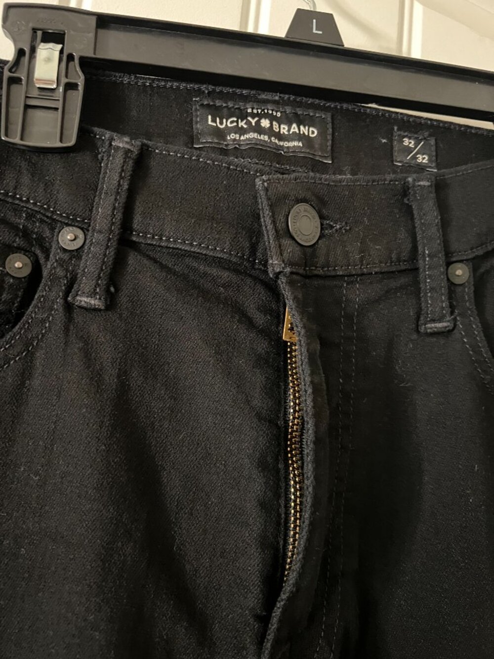 Lucky Brand 410 Athletic Slim Black Jeans W32 L32 Benjamin Wash Stretch Classic